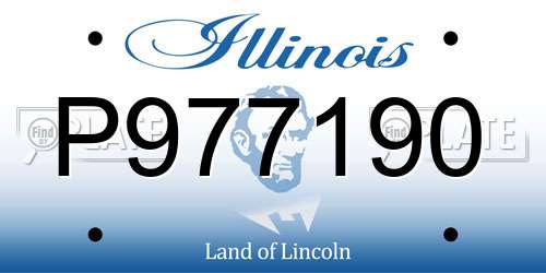 P977190 Illinois License Plate