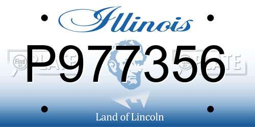P977356 Illinois License Plate
