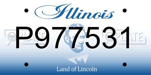 P977531 Illinois License Plate