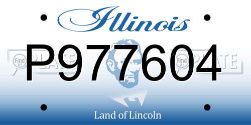 P977604 Illinois License Plate