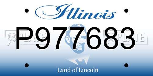 P977683 Illinois License Plate