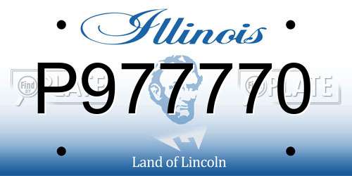 P977770 Illinois License Plate