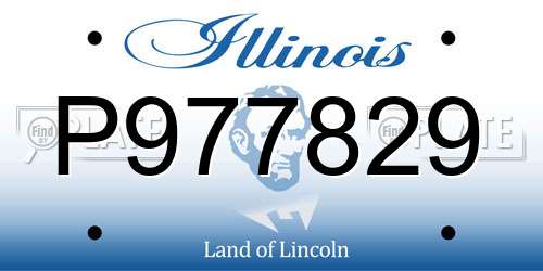 P977829 Illinois License Plate