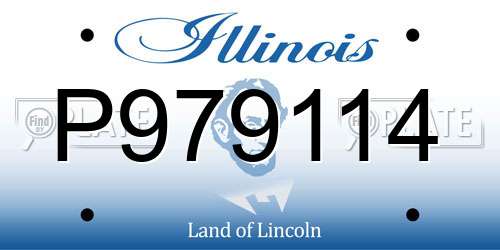 P979114 Illinois License Plate