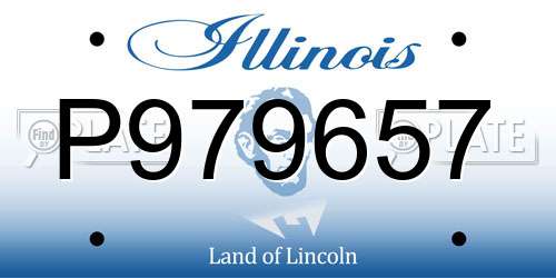 P979657 Illinois License Plate
