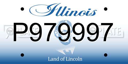 P979997 Illinois License Plate
