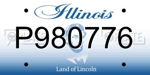 P980776 Illinois License Plate