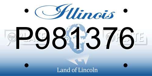 P981376 Illinois License Plate