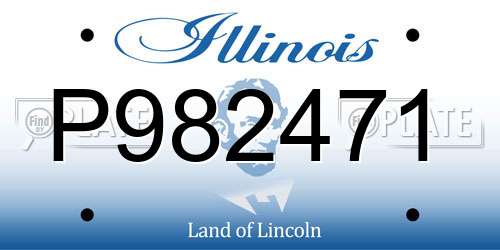 P982471 Illinois License Plate