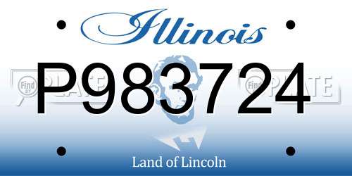P983724 Illinois License Plate