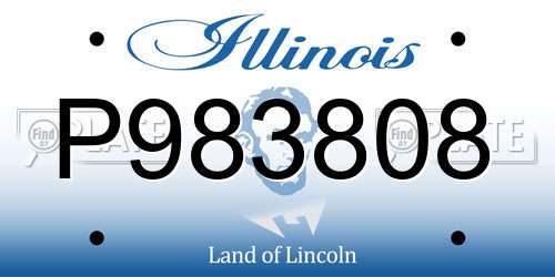 P983808 Illinois License Plate