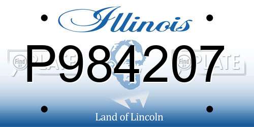 P984207 Illinois License Plate
