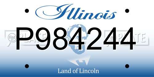 P984244 Illinois License Plate