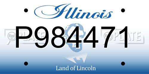 P984471 Illinois License Plate
