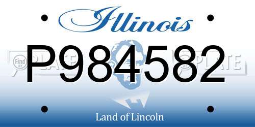 P984582 Illinois License Plate