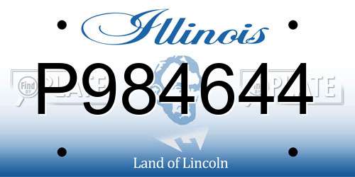 P984644 Illinois License Plate