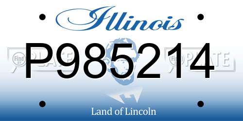 P985214 Illinois License Plate