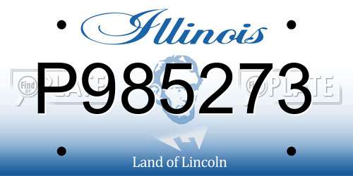 P985273 Illinois License Plate