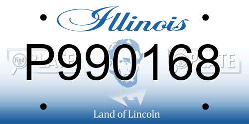 P990168 Illinois License Plate