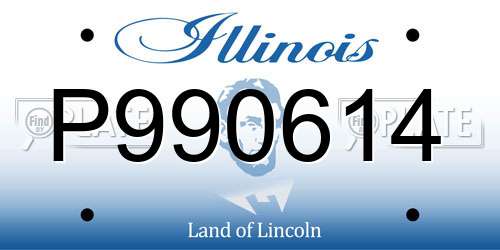 P990614 Illinois License Plate