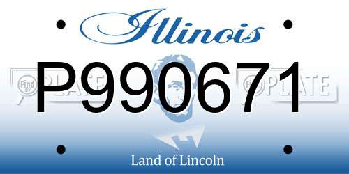 P990671 Illinois License Plate