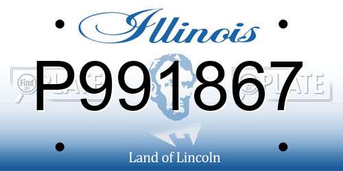 P991867 Illinois License Plate