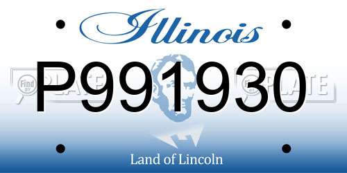 P991930 Illinois License Plate
