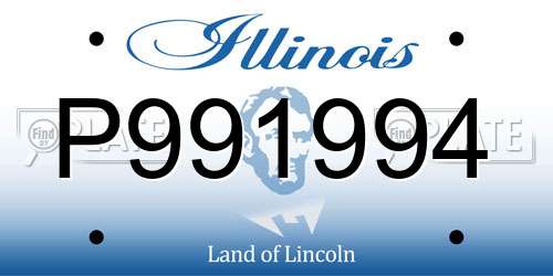 P991994 Illinois License Plate