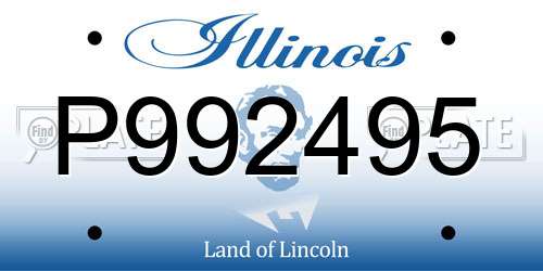 P992495 Illinois License Plate