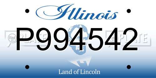 P994542 Illinois License Plate