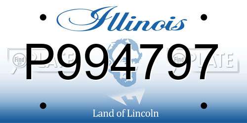 P994797 Illinois License Plate