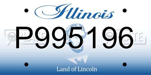P995196 Illinois License Plate