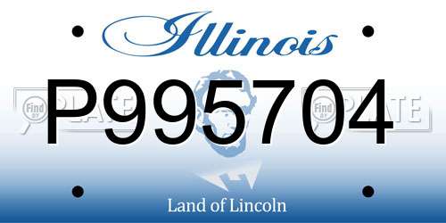 P995704 Illinois License Plate