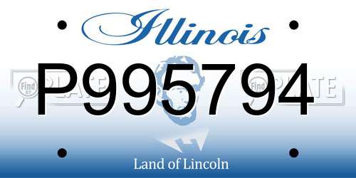 P995794 Illinois License Plate