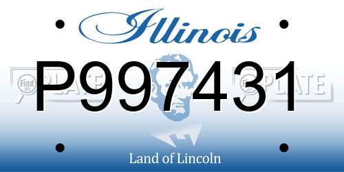 P997431 Illinois License Plate