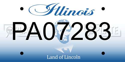 PA07283 Illinois License Plate