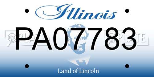 PA07783 Illinois License Plate