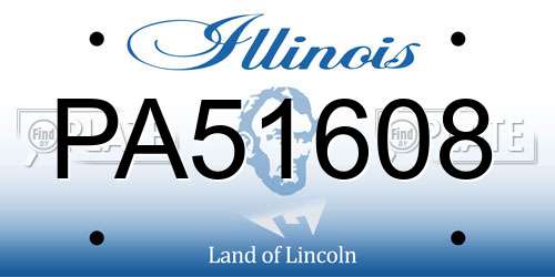 PA51608 Illinois License Plate