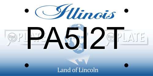 PA5I2T Illinois License Plate
