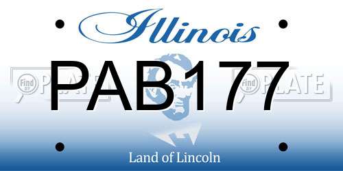 PAB177 Illinois License Plate
