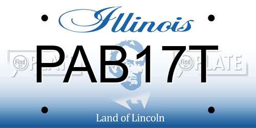 PAB17T Illinois License Plate