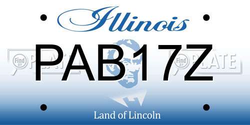 PAB17Z Illinois License Plate