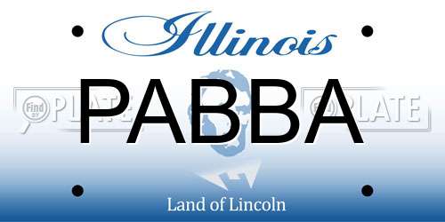 PABBA Illinois License Plate