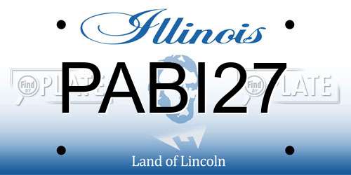 PABI27 Illinois License Plate