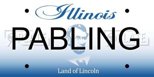 PABLING Illinois License Plate
