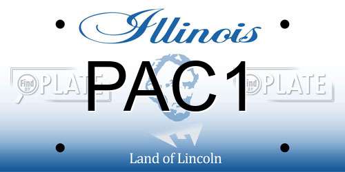 PAC1 Illinois License Plate