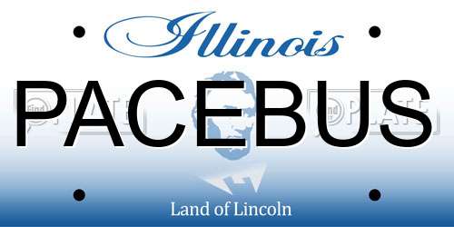 PACEBUS Illinois License Plate