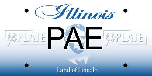 PAE Illinois License Plate