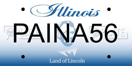 PAINA56 Illinois License Plate