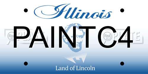 PAINTC4 Illinois License Plate